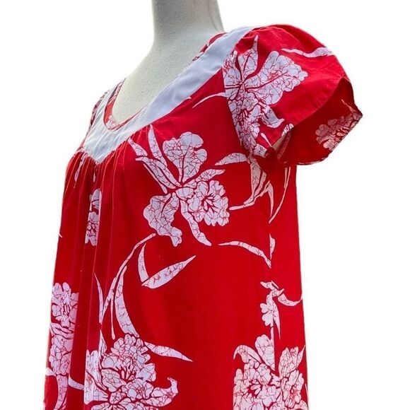 Vintage Hilo Hattie Womens Hawaiian Maxi Dress Mu Mu Loungewear Porch Dress - Picture 6 of 12